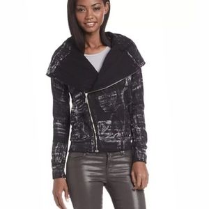 YOUNG FABULOUS & BROKE | Kayla Moto Jacket Brush Stroke